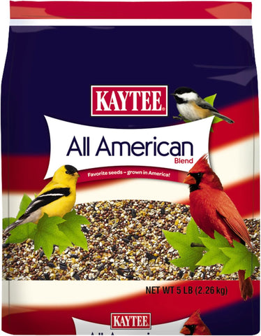 Kaytee All American Wild Bird Food Seed Blend for Cardinals, Blue Jays, Finches & Other Outdoor Wild Birds, 5 Pounds