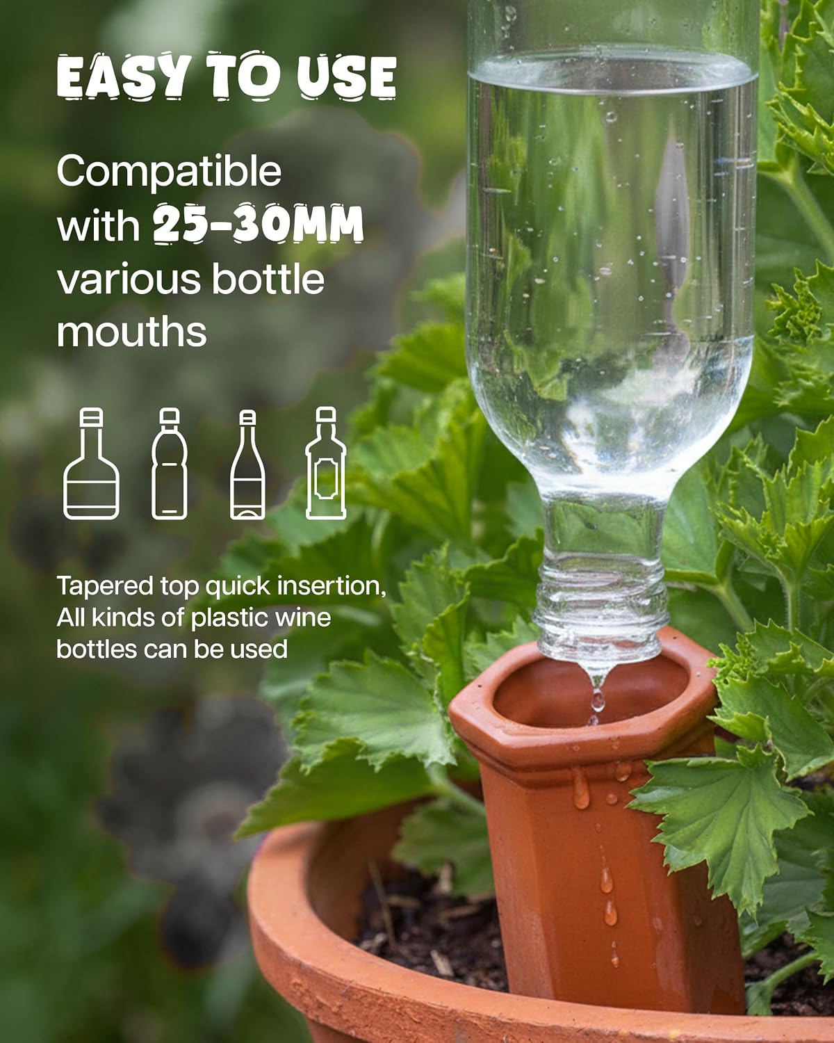 Plant Watering Devices, Self Watering Spikes, Self Watering Planter Insert, Terracotta Watering Spikes, Plant Watering Spikes, Vacation Plant Watering Devices, Water Plants While Away