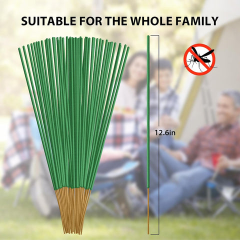 BugBai Mosquito Repellent Outdoor Patio 120 PCS, Citronella Oil Mosquito Incense Sticks Indoor Home Pet Family Safe, Natural Plant-Based Bug Insect Barrier for Yard Garden Lawn Camping Fishing, 0.5 lb