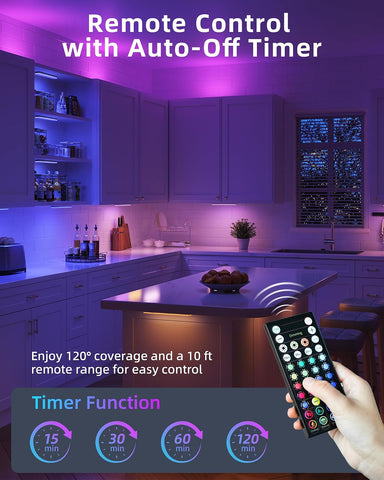 EZVALO Color Changing Strip Light Bar, Bookshelf Light with Remote