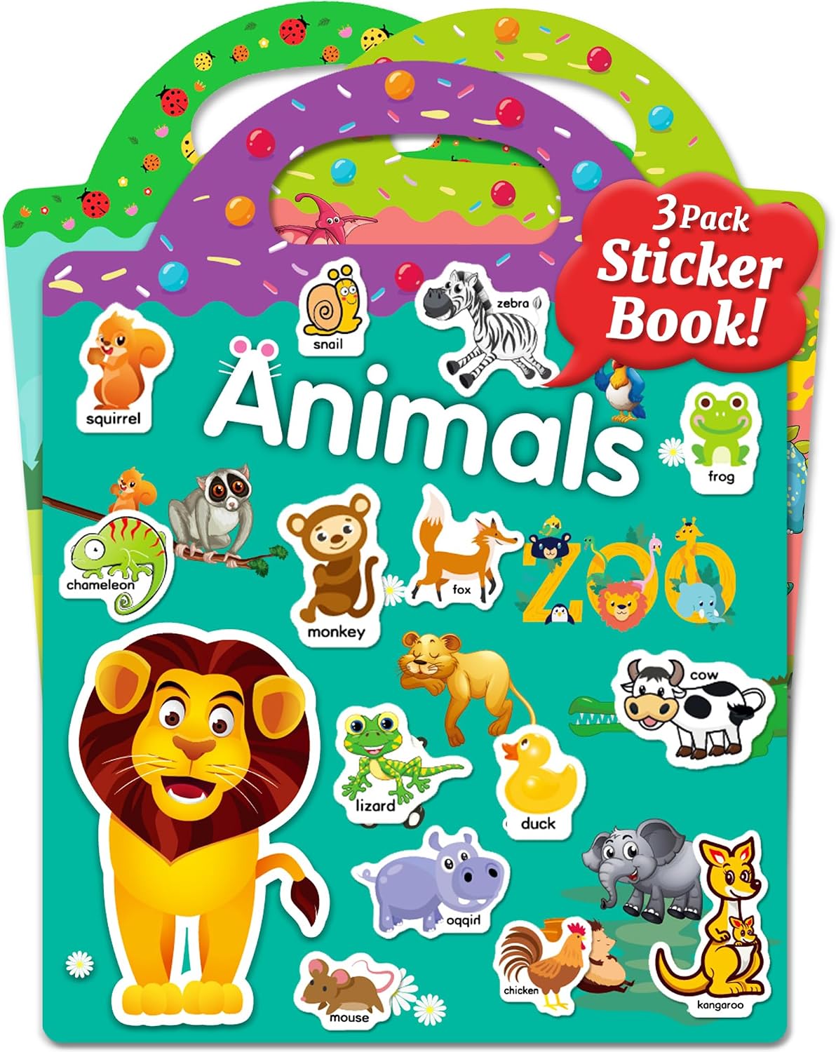 Benresive Reusable Sticker Book for Toddlers, Stickers for Kids, Travel Toy