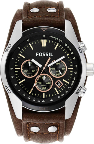 Fossil Coachman Quartz Chronograph Leather Watch for Men