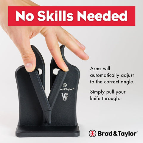 Brod & Taylor VG2 Classic Knife Sharpener | 3-Action Tungsten Carbide (Nylon)