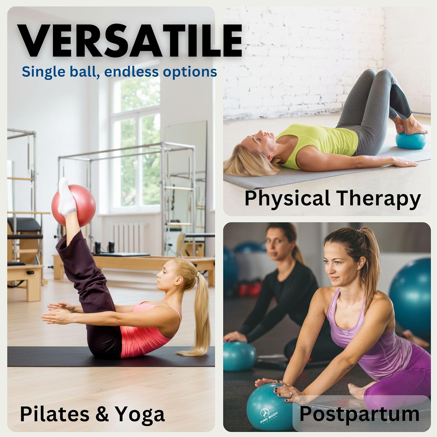 ProBody Pilates Ball Small — 9 Inch Small Exercise Ball
