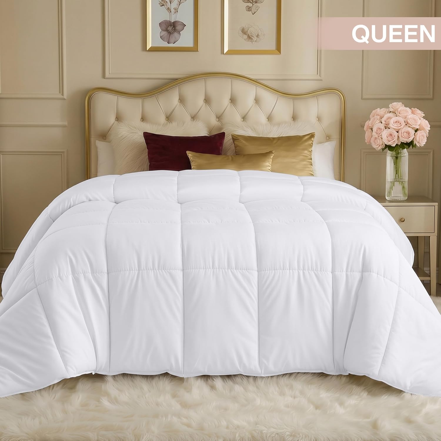 Utopia Bedding Duvet Insert, Comforters Queen Size 88 x 88 Inches, White