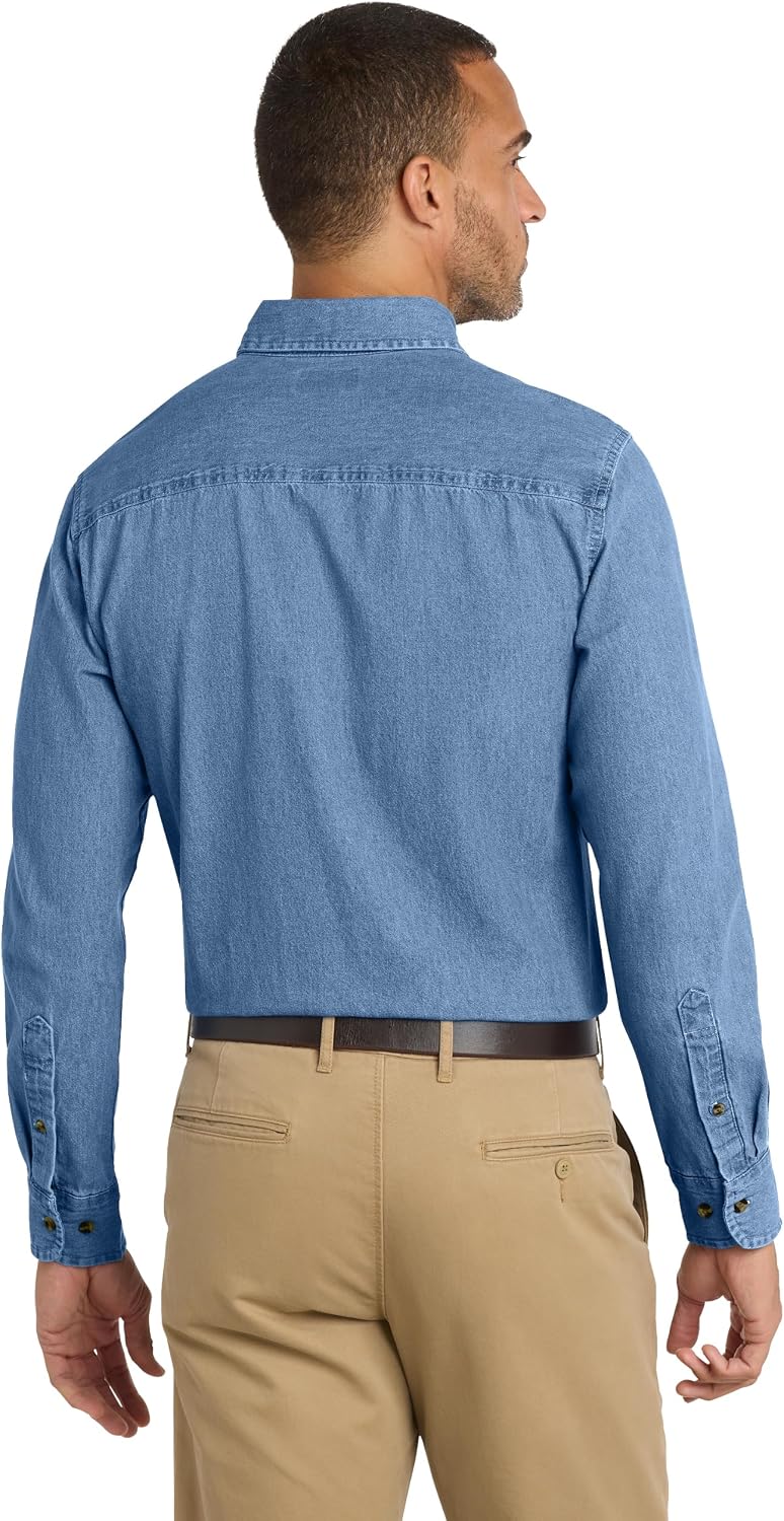 Port & Company Long Sleeve Value Denim Shirt-SP10