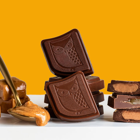 AWAKE - Caffeinated Chocolate Bites - Peanut Butter Milk Chocolate, 50 pieces - 50mg Caffeine - Wrapped Energy Bites - Coffee Alternative - Fairtrade, Gluten Free, Non GMO - 0.48oz