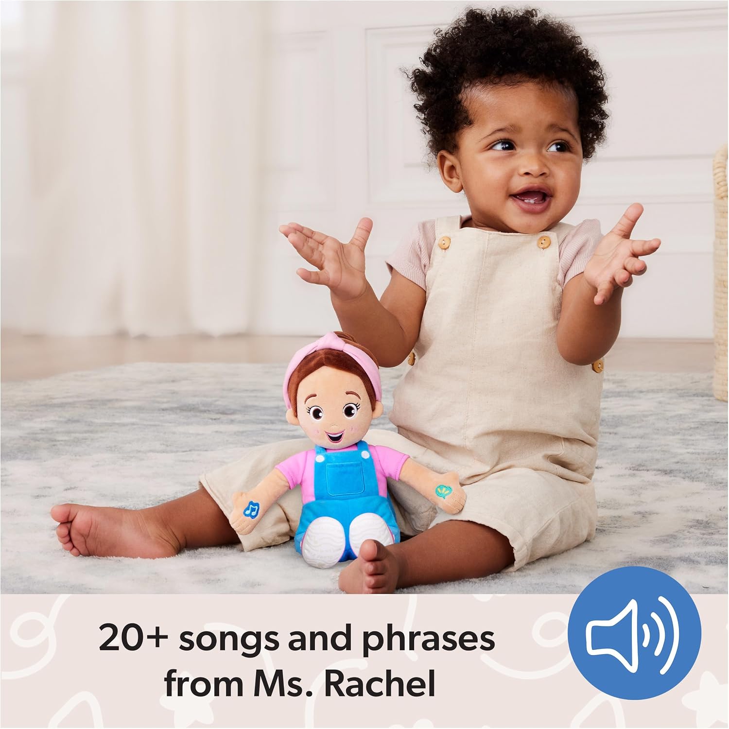 Ms. Rachel Speak & Sing Doll, 16-Inch Interactive Toy with Sounds