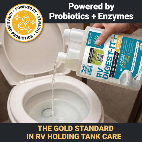 Unique RV Toilet Treatment, RV Digest-It Ultra Liquid, 32 Uses