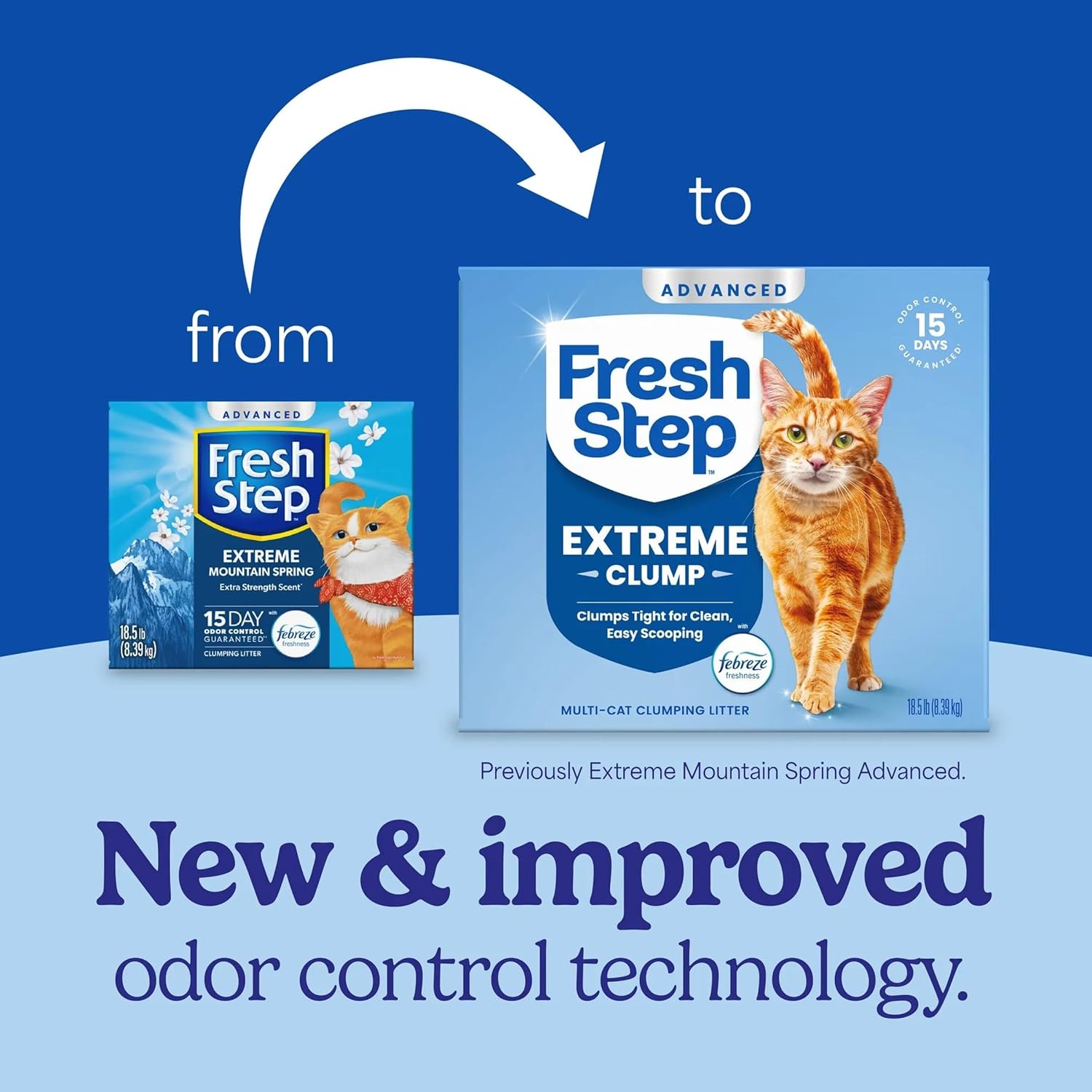 Fresh Step Advanced Extreme Clump Multi Cat Clumping Litter, 18.5 lb., 2 Pk
