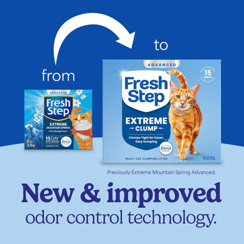Fresh Step Advanced Extreme Clump Multi Cat Clumping Litter, 18.5 lb., 2 Pk