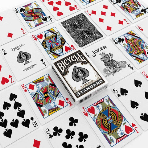 Bicycle Black Playing Cards Standard Index Poker Size Classic Deck
