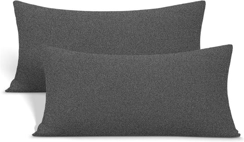 N&Y HOME 2-Pack Stretch Pillow Cases Jersey Knit, Queen or Standard, Pink
