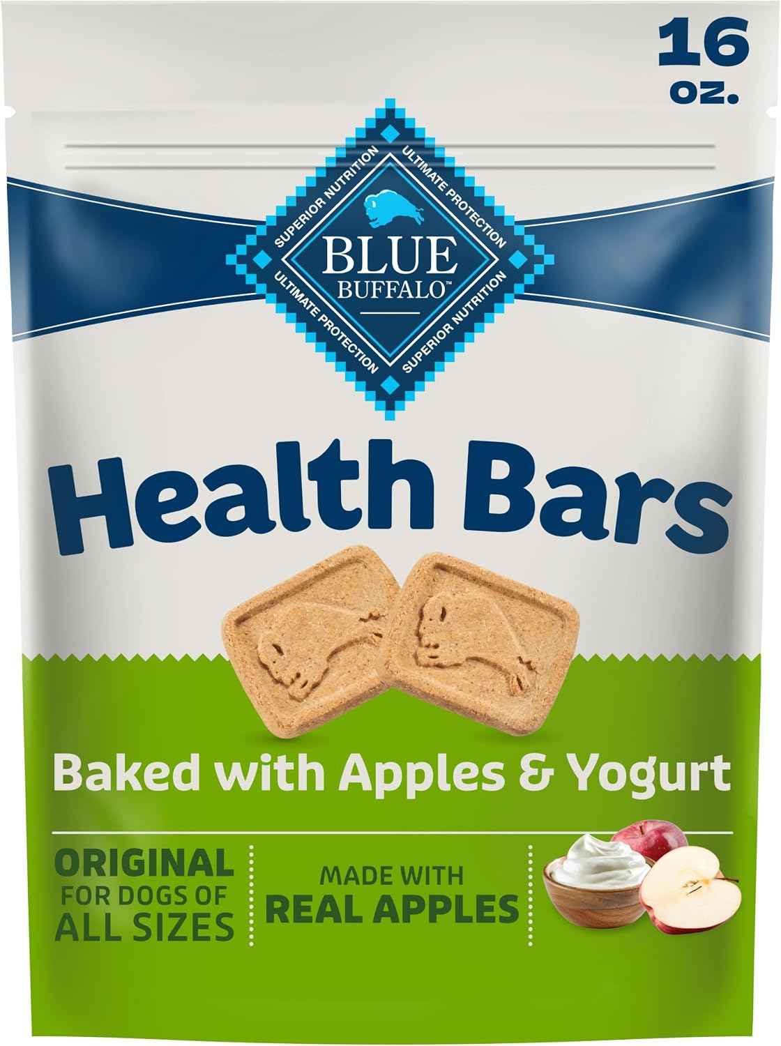 Blue Buffalo Health Bars Apples & Yogurt Dog Biscuits, 16 oz