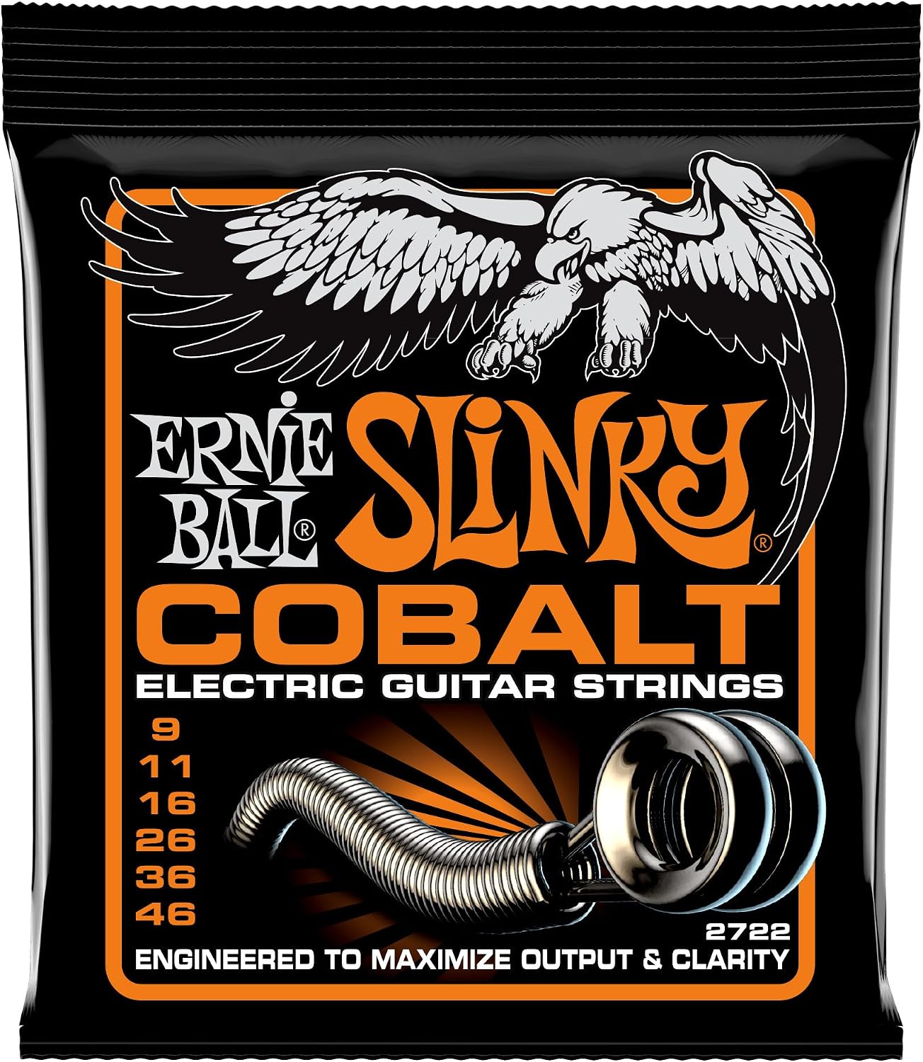 Ernie Ball Super Slinky Cobalt Electric Guitar Strings, 9-42 Gauge (P02723)