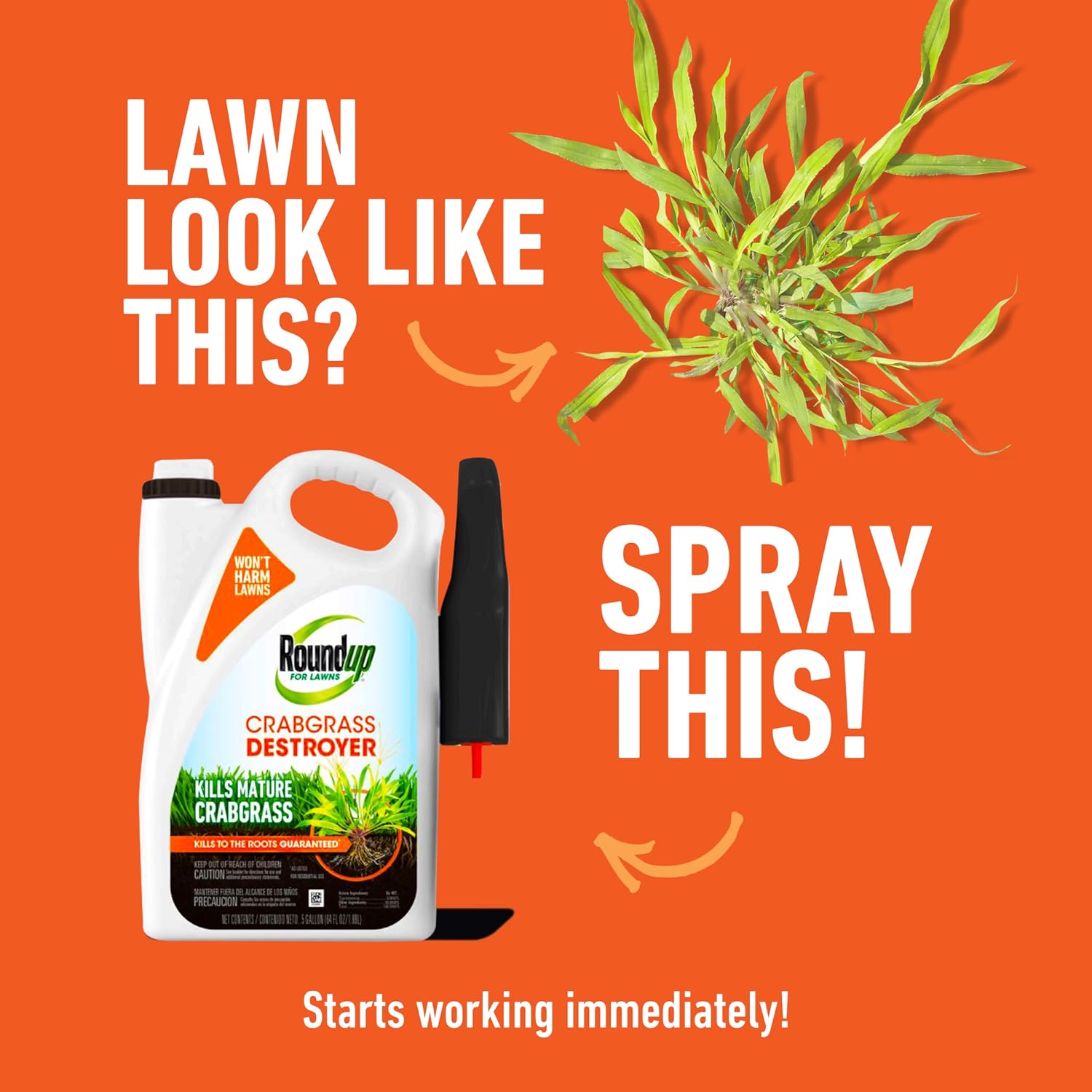 Roundup for Lawns Crabgrass Destroyer2, 64 fl. oz.
