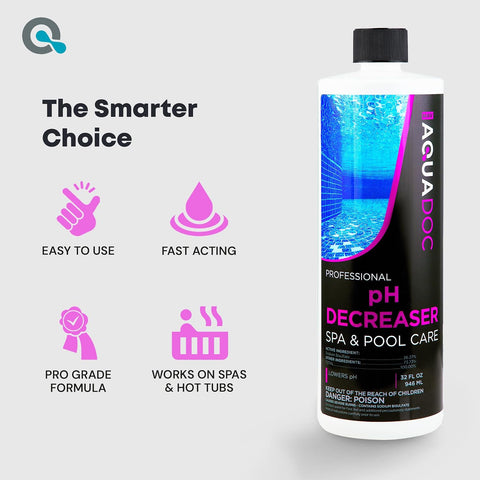 AquaDoc Spa pH Decreaser - Sodium Bisulfate pH Down for Hot Tubs, 32 oz