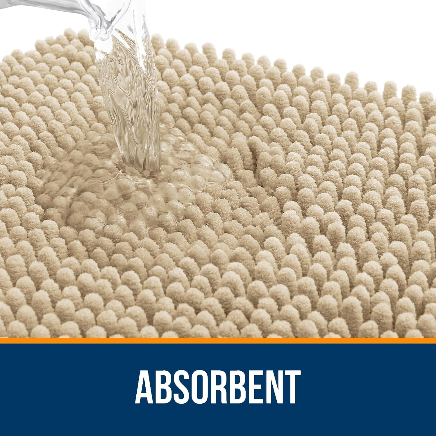 OLANLY Bathroom Rugs 35x24, Extra Soft Absorbent Chenille Bath Rugs