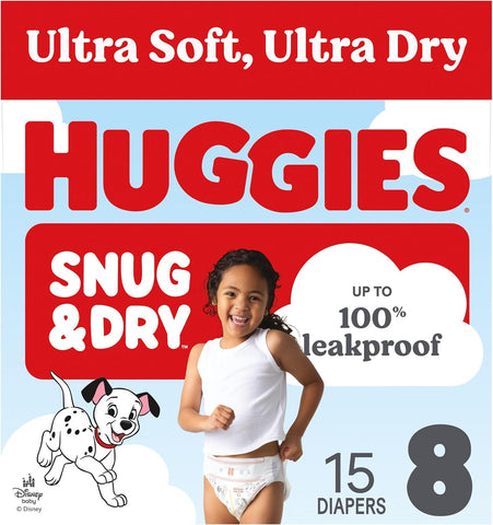Huggies Snug & Dry Diapers Size 8, 15 Count