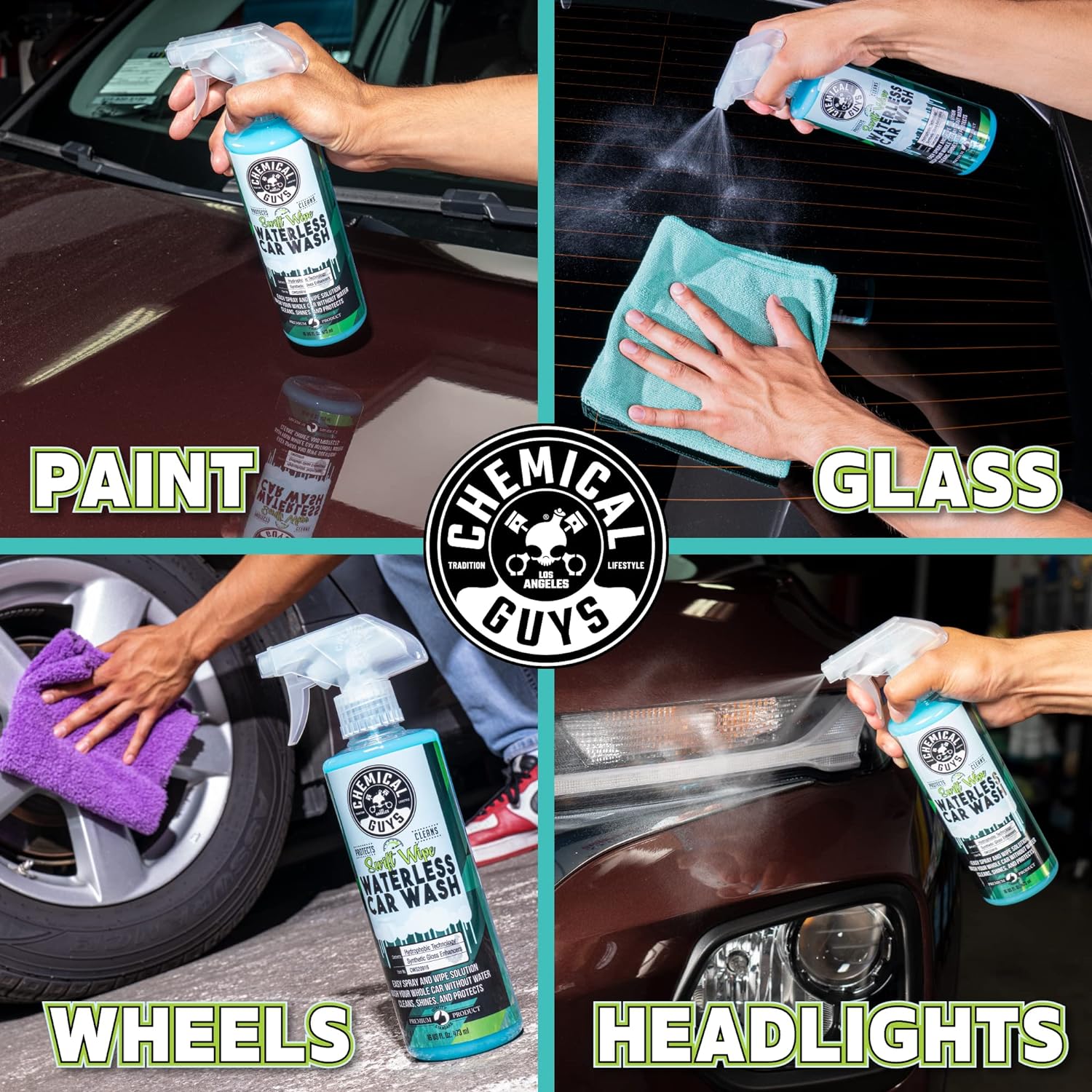 Chemical Guys, Swift Wipe Waterless Car Wash Spray, High Lubrication, 16 oz