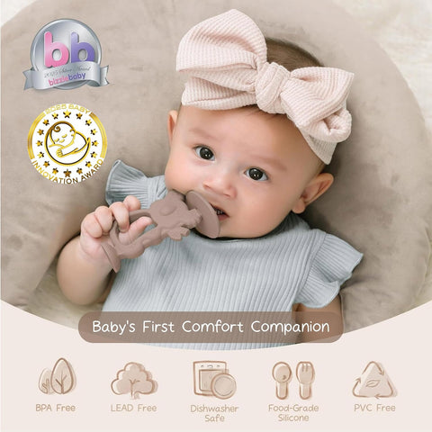 Moonkie Koala Baby Teether & 360° Silicone Toothbrush, Teething Toy, 3M+