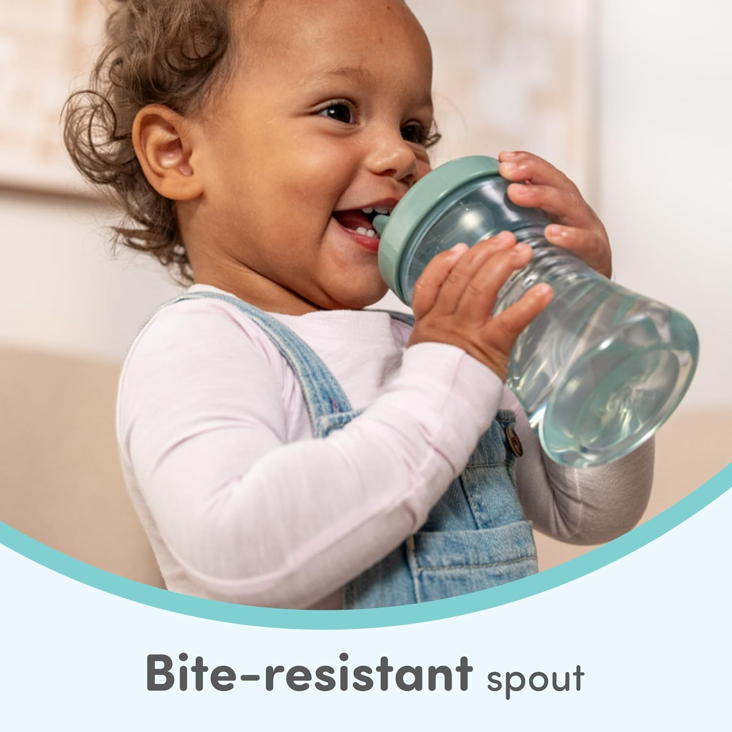 NUK First Choice Fun Grips Hard Spout Straw Cup 2.0, 10 oz. Sippy Cup with Handles, 4-pack