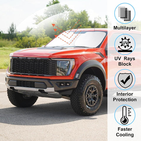 Windshield Sun Shade for 2015-2026 Ford F150 F-150 Accessories