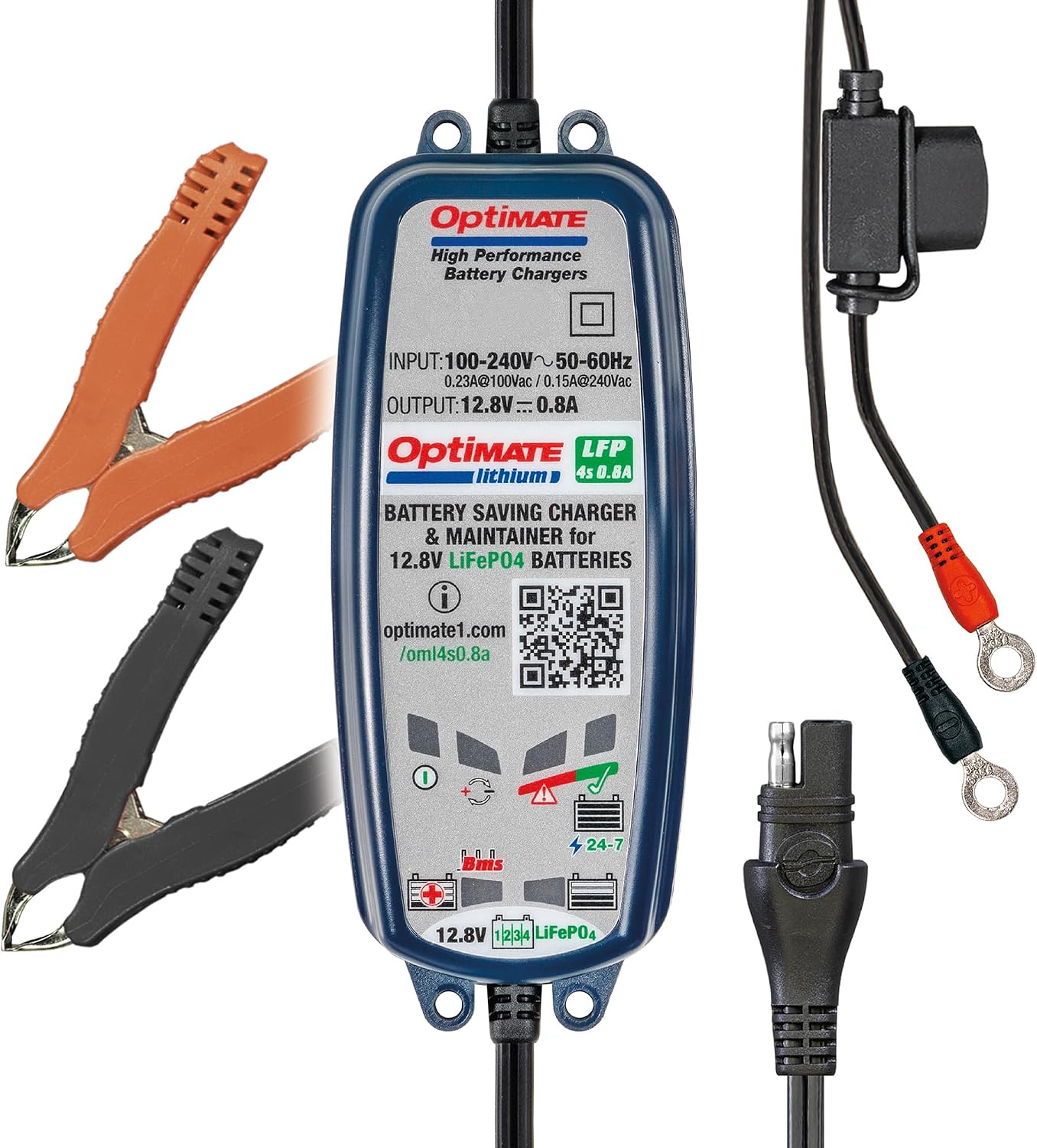 OptiMATE Lithium 4s 0.8A, TM-471, 8-step 12.8V 0.8A sealed battery saving charger & maintainer