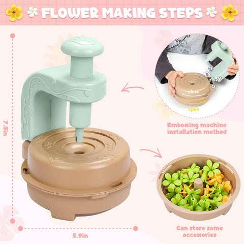 DIY Fabric Flower Bouquet Craft Kit, Educational Toy Gift Girls Toddlers 4+