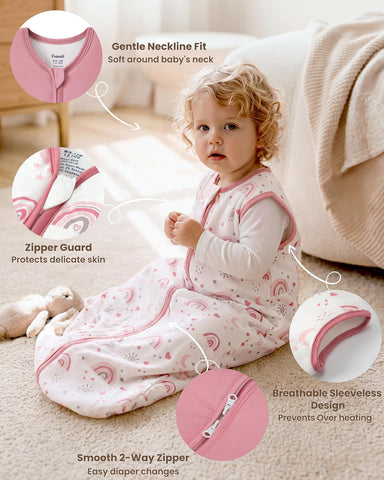 Rayon Made from Bamboo Sleep Sack 1.0 TOG, 6-12 Months Baby