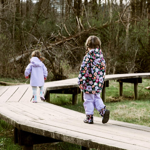 JAN & JUL Girls' Puddle-Dry Rain Pants for Toddlers