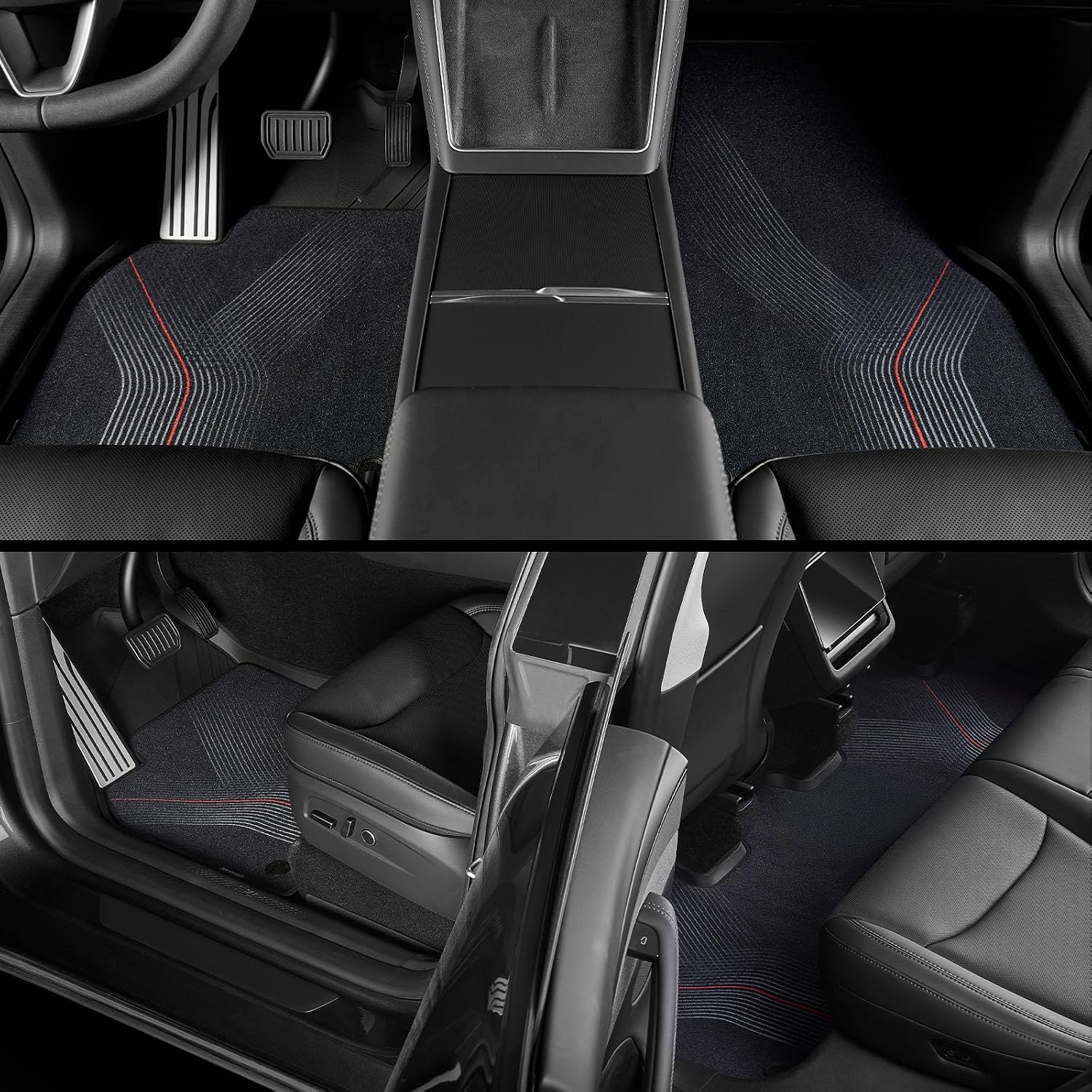 3W 9PCS Floor Mats for Tesla Model Y Juniper 2025-2027 Star Trails Carpets