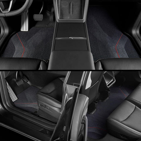 3W 9PCS Floor Mats for Tesla Model Y Juniper 2025-2027 Star Trails Carpets