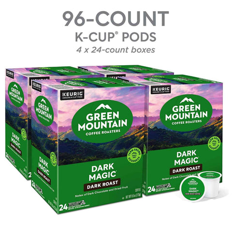 Green Mountain Coffee Roasters Dark Magic, Single-Serve Keurig K-Cup Pods, Dark Roast Coffee Pods, 96 Count