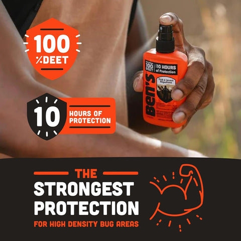 Ben's 100 DEET Tick & Insect Repellent Pump Spray, 3.4 fl oz, 2 Pack