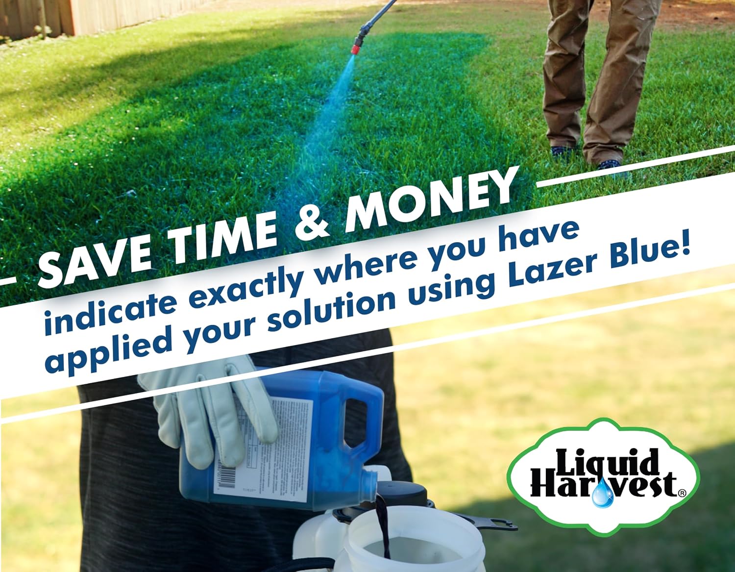 Liquid Harvest Lazer Blue Concentrated Spray Pattern Indicator - 16 Ounces