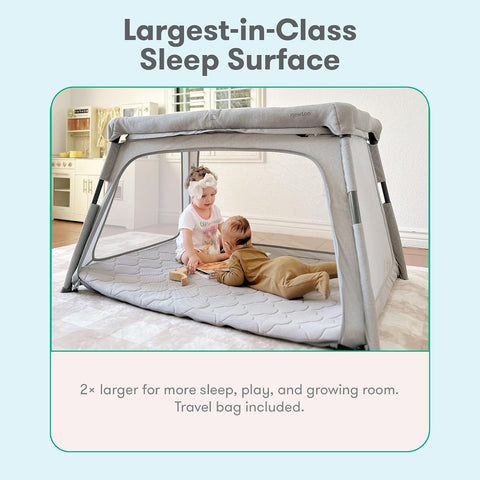 Newton Baby Deluxe Travel Crib & Play Yard, Breathable - Grey