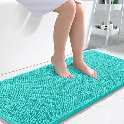 OLANLY Bathroom Runner Rugs 47x24, Extra Soft Absorbent Chenille Bath Rugs