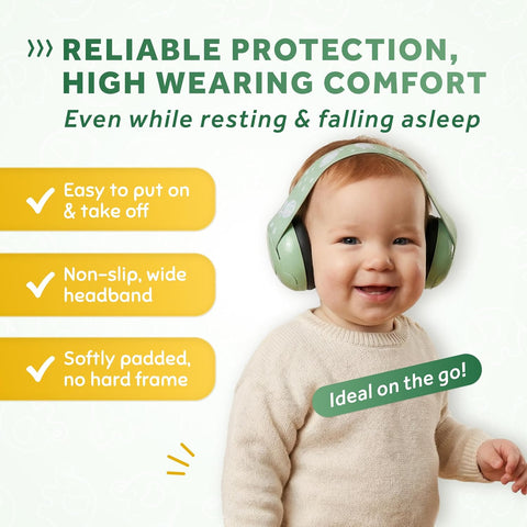 Schallwerk ® Mini+ Baby Ear Muffs – Infant Noise Cancelling Headphones, Toddler Ear Protection, Baby Headphones for Noise
