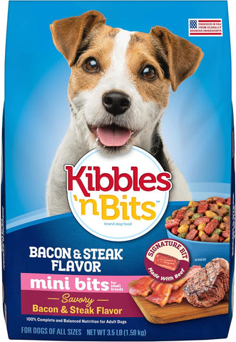 Kibbles 'n Bits Mini Bits Small Breed Dry Dog Food, 3.5 lb. Bag