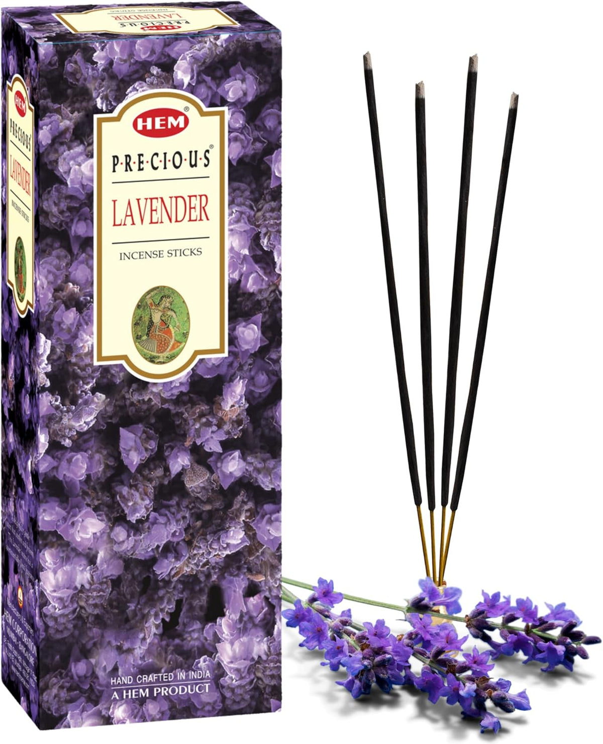 HEM Lavender Incense Sticks – Pack of 120 | Hand-Rolled in India | Soothing Floral Aroma for Relaxation, Stress Relief, Meditation, Yoga, Prayer & Home Fragrance