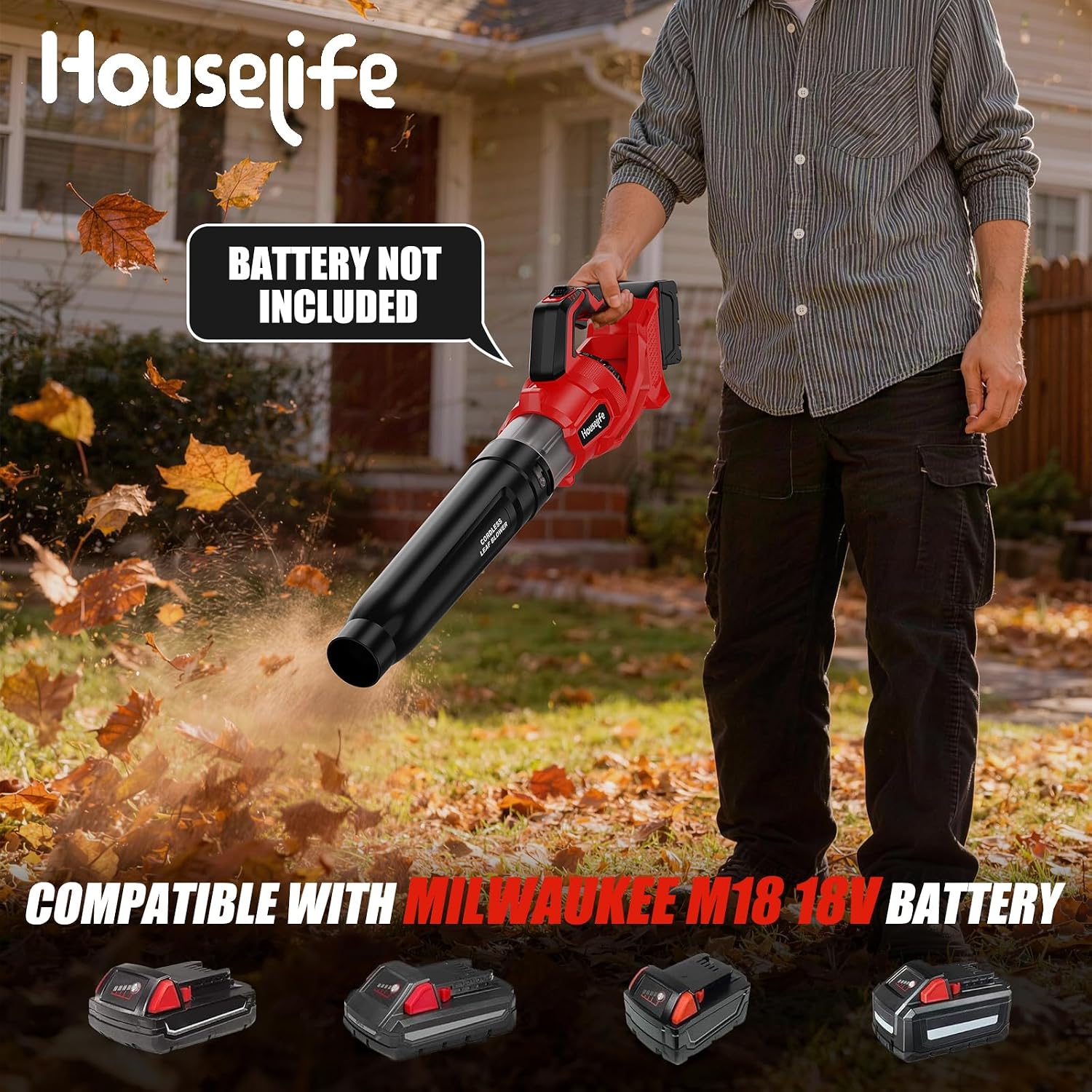 600 CFM Leaf Blower Cordless Compatible with Milwaukee 18V M18 Battery