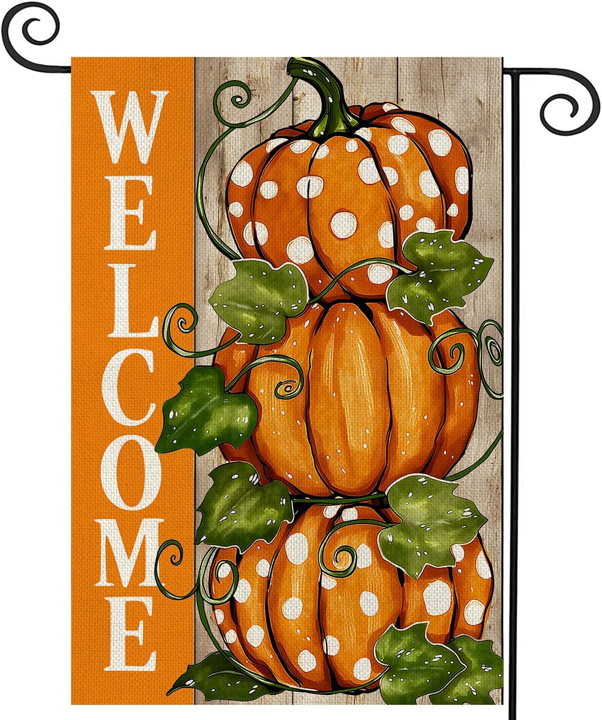 Fall Decorations Garden Flag 12x18 Inch for Outside Double Sided Weather & Fade Resistant Pumpkin Welcome Yard Flags Thanksgiving Outdoor Home Fall Decor