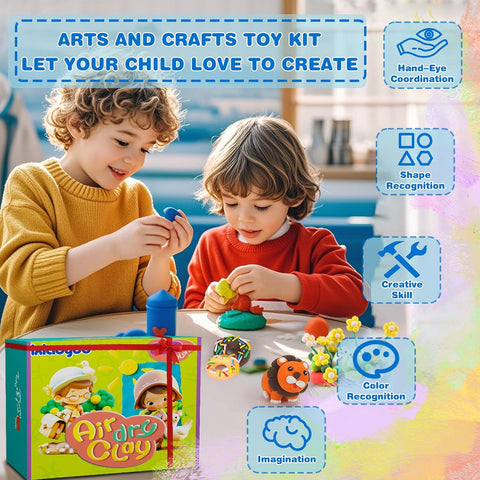 Ixiaoyoo Air Dry Clay, 78 Colors Foam Modeling Clay for School Projects