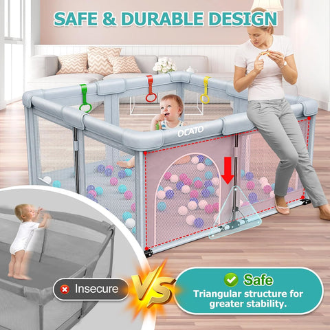 OCATO Baby Playpen Foldable Playpen for Babies and Toddlers 50×50