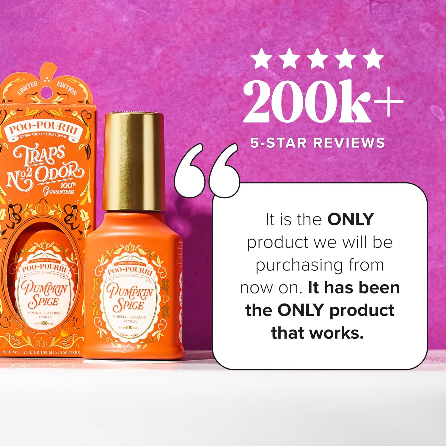 Poo~Pourri Pumpkin Spice 2 fl oz Before-You-Go Toilet Spray - Up to 100 Uses - Trap Bathroom Odor - Plant Based Ingredients - Travel Essentials - Pumpkin, Cinnamon, and Vanilla