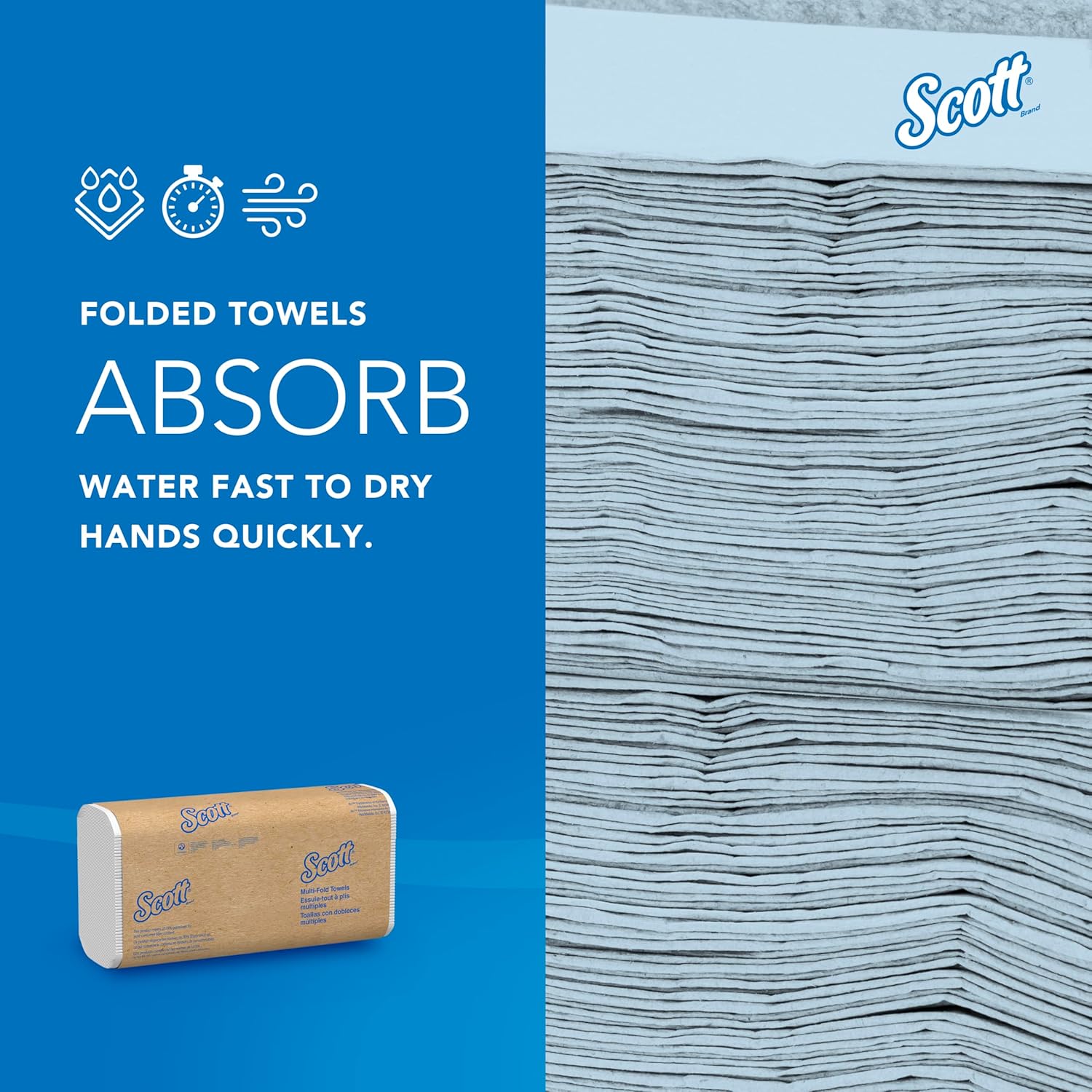 Scott Professional Multifold Paper Towels, Bulk, 16 x 250 Sheets (01840)