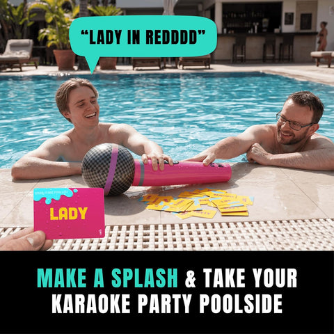 Grab The Mic Poolside - Waterproof Karaoke Game For Family & Adult Fun