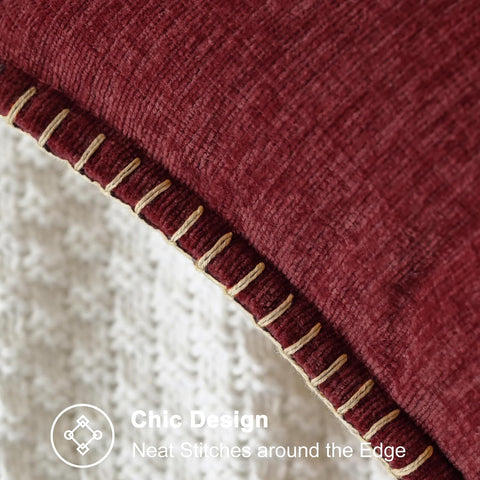 CaliTime Decorative Couch Throw Pillow Covers 18 X 18 Inches Burgundy