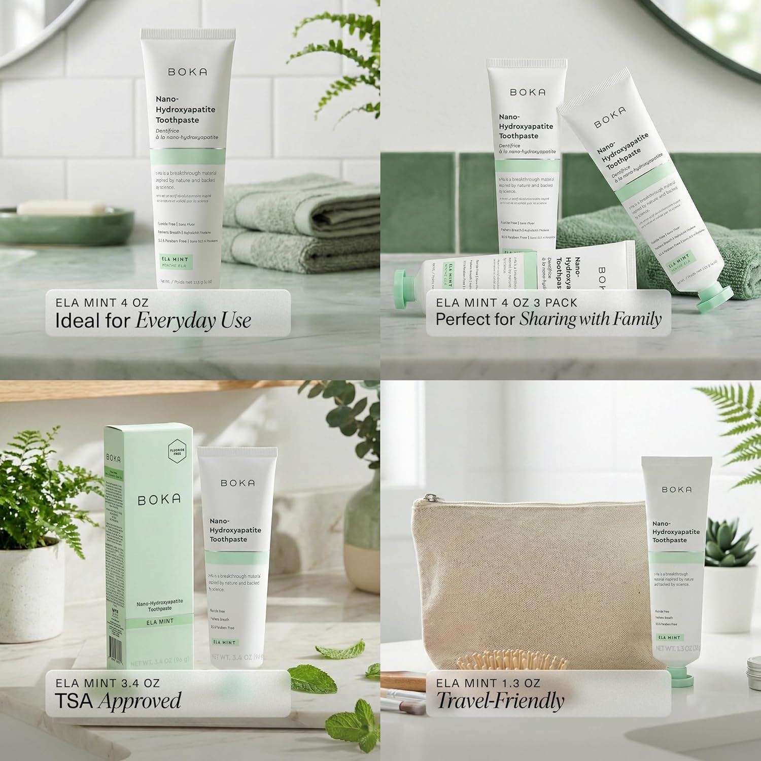 Boka Toothpaste - Fluoride Free Toothpaste, Nano Hydroxyapatite Toothpaste